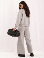 Szary damski dres w dżety ze spodniami wide leg