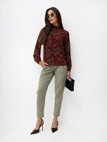 Khaki damskie jeansy paperbag z wysokim stanem SUBLEVEL