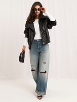 Biały damski longsleeve basic z bawełny RUE PARIS
