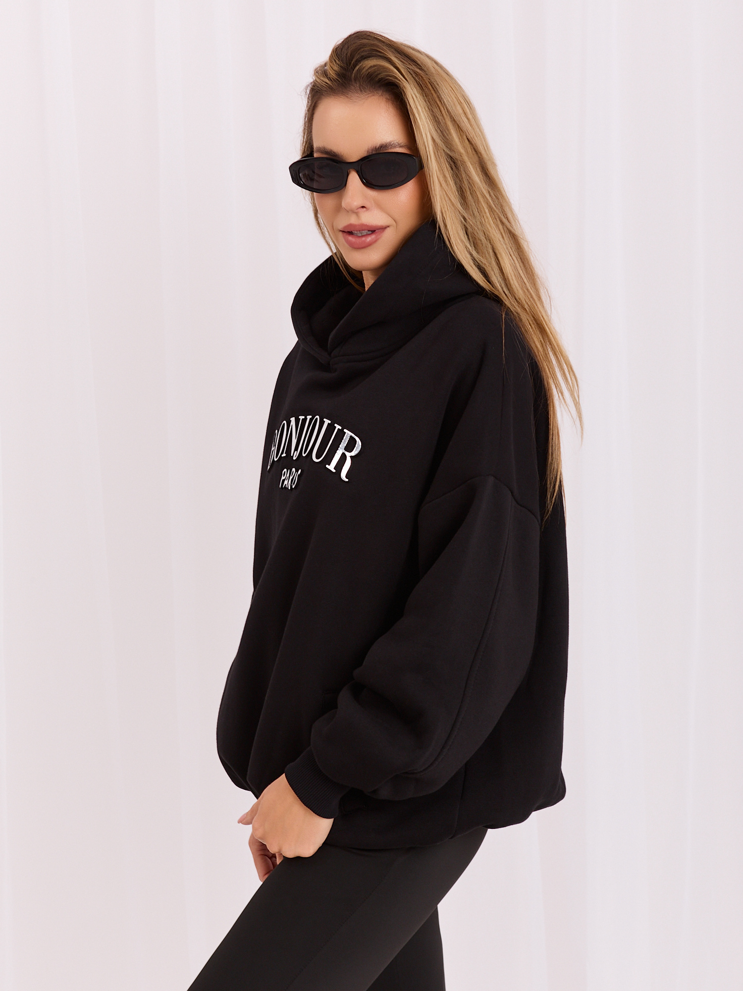Czarna bluza z kiszeniami Lille RUE PARIS