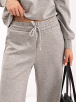 Szary damski dres w dżety ze spodniami wide leg