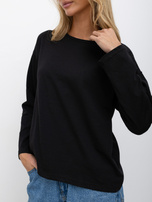 Czarny bawełniany longsleeve basic 