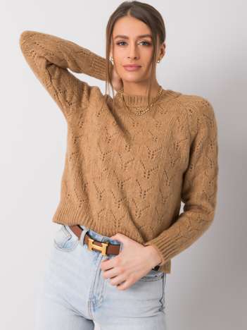 Ciemnobeżowy sweter Lyla RUE PARIS