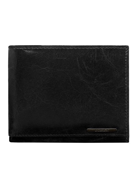 Czarny portfel dla mężczyzny bez zapięcia z system RFID